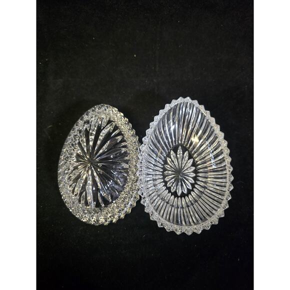 VNTG Gorham Full Lead Crystal Chantilly Egg Candy Dish 4.75" Excellent Condition - Picture 6 of 9